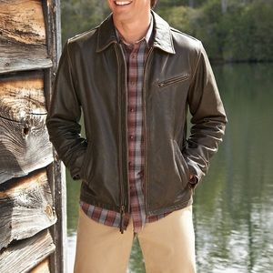 Eddie Bauer Leather Journey Bomber 